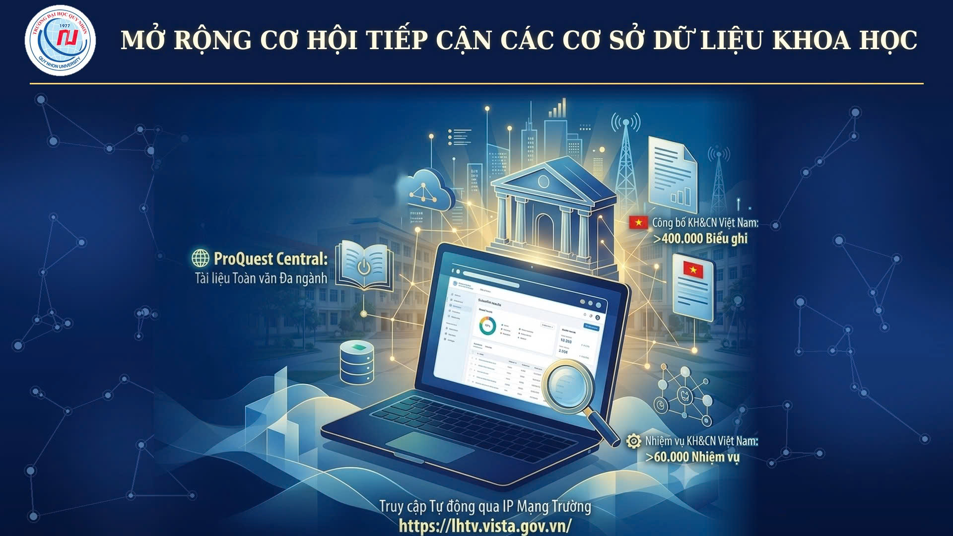 QNU mở rộng cơ hội tiếp cận các cơ sở dữ liệu khoa học